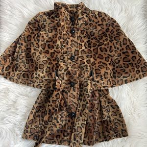 Never Worn Betsy Johnson Animal Print Cape